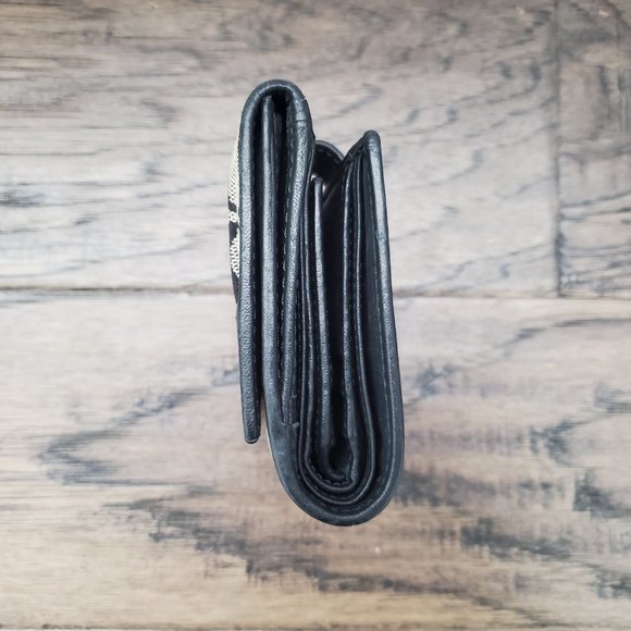 Coach Signature Leather and Canvas Wallet Black Colour - Picture 7 of 10